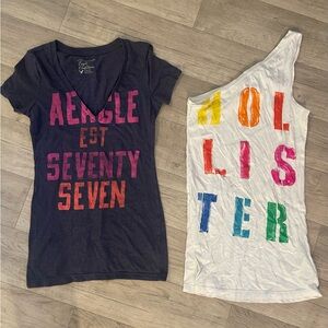 American eagle hollister bundle shirt set xs y2k